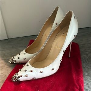 Christian Louboutin White Degraspike Stiletto Heels